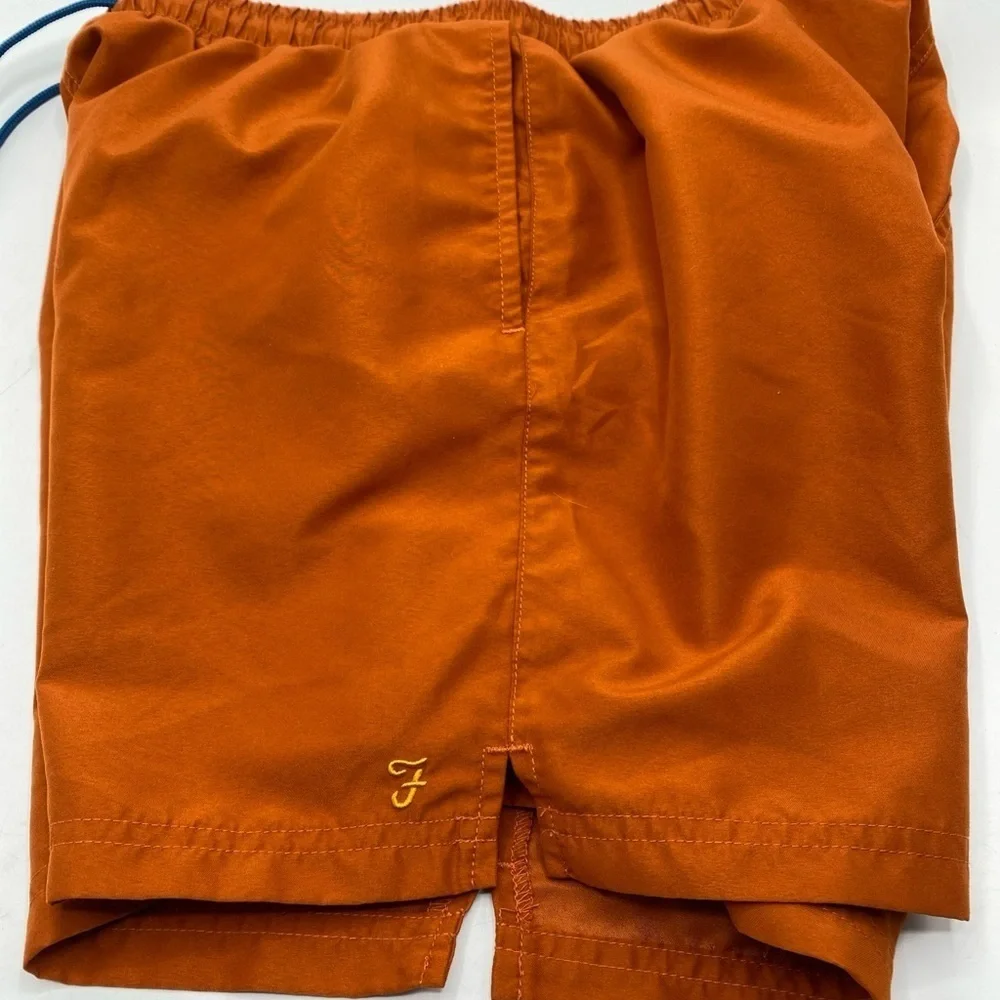 Farah Men's Swim Shorts Small Board Shorts Suit Orange